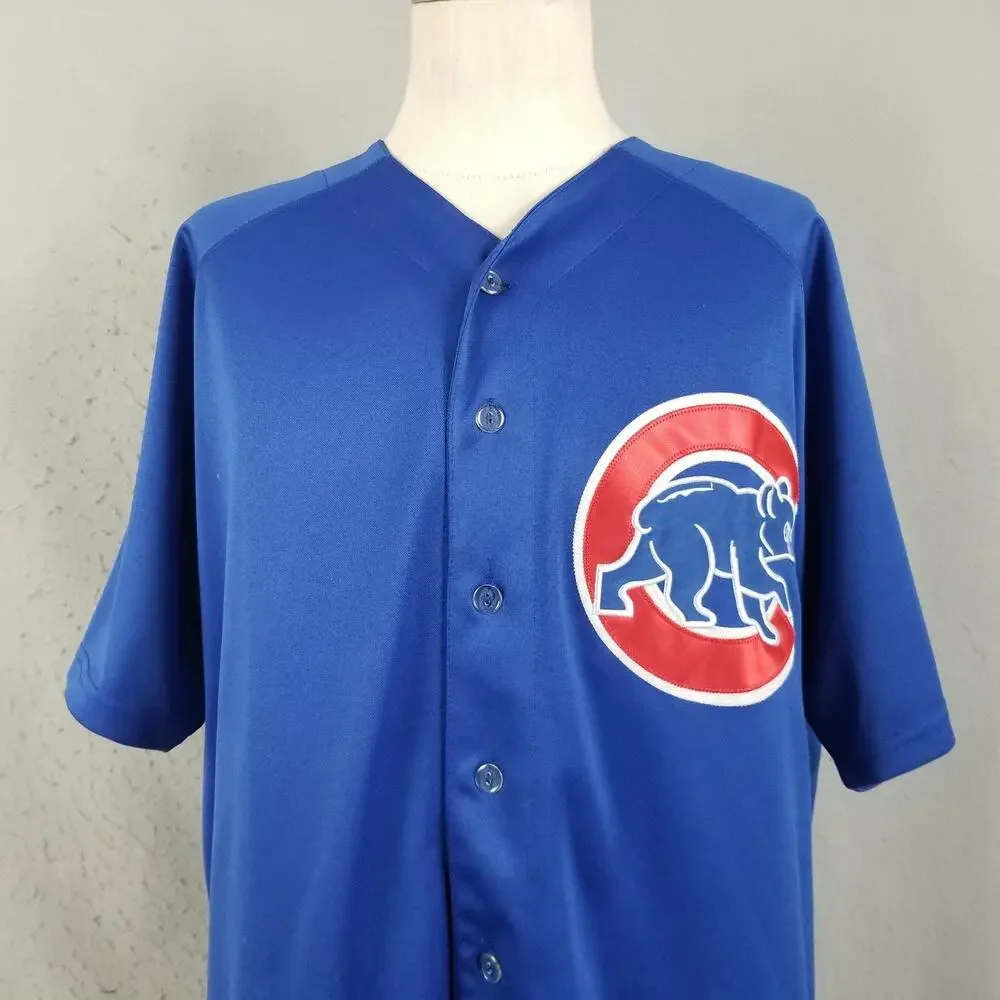 Chicago Cubs Jersey Mens 54‎ Blue MLB Baseball Carlos Zambrano 38 Stitched